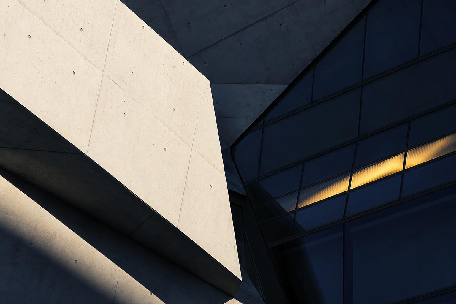 Abstract architectural detail with light and shadow